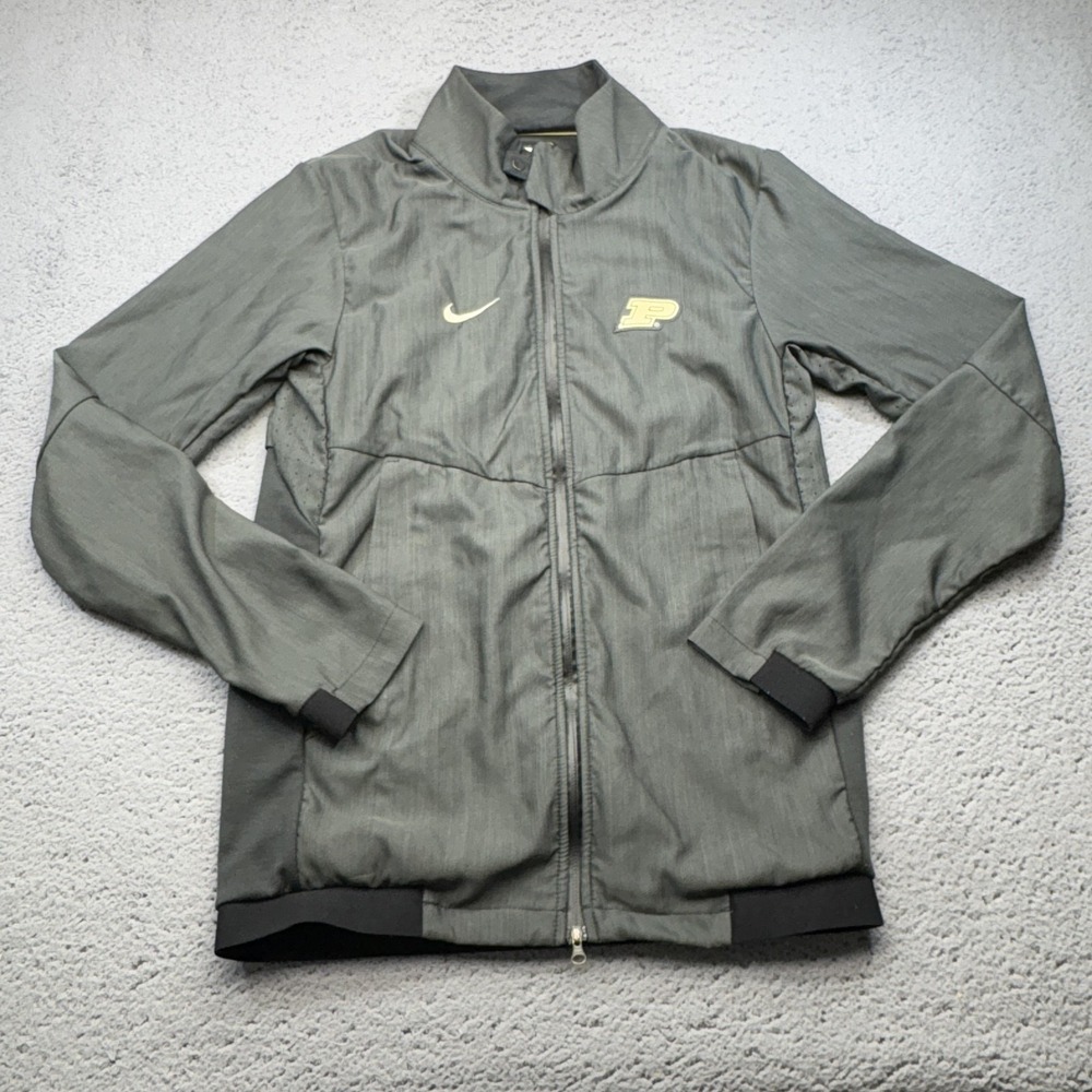 Purdue Boilermakers Jacket Mens XS Gray Nike Full Zip Mesh Lined NCAA‎ College